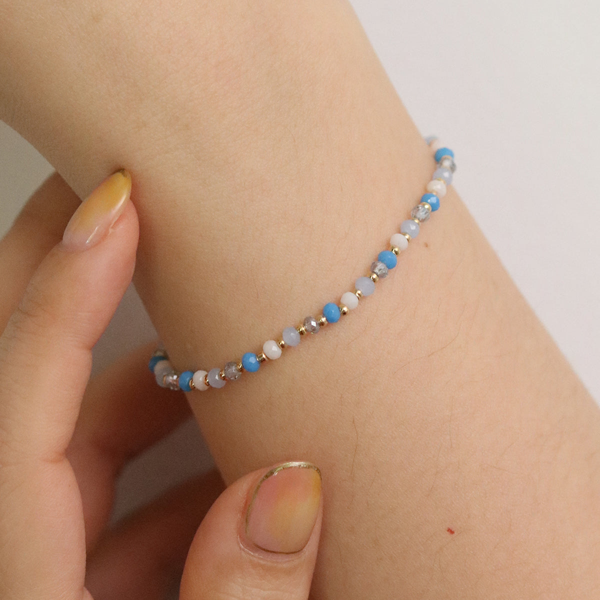 Pulsera elástica de piedras preciosas